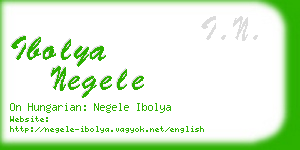 ibolya negele business card